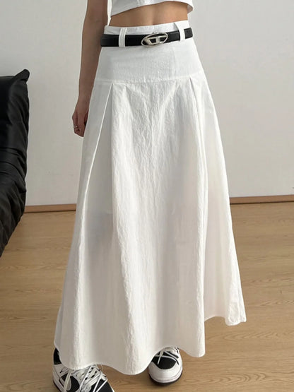 Flattering Wide Leg Long Maxi Skirt - EasyApparels