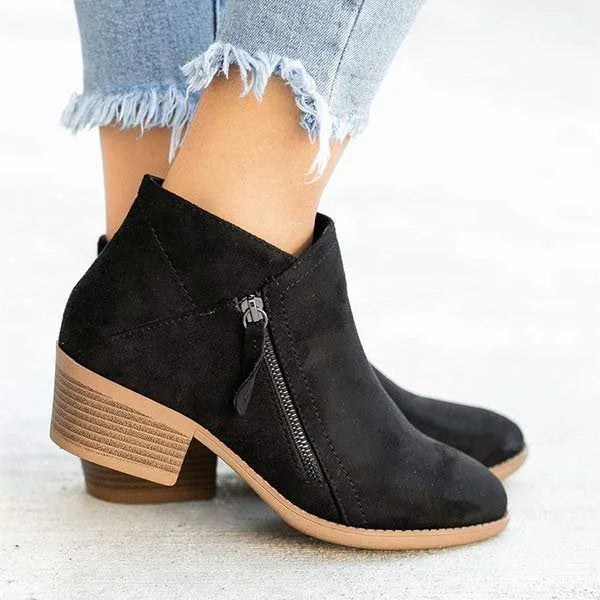 Low Heel Ankle Boot Shoes