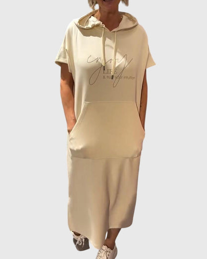 Comfortable Hooded Sweat Dress