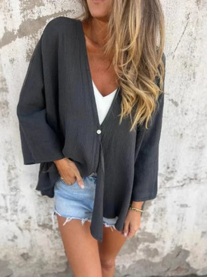 Large Cozy Open Front Plus Size Cardigan Sweater