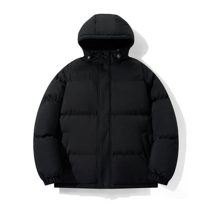 Warm Puffer Jacket - Hooded Short Chenille Coat