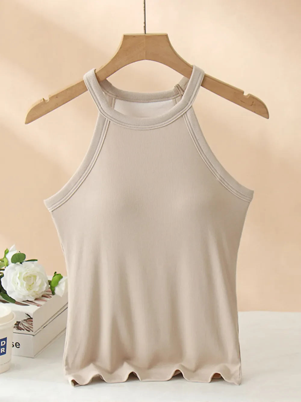 Classic Fit Tank Top With Built In Bra - EasyApparels
