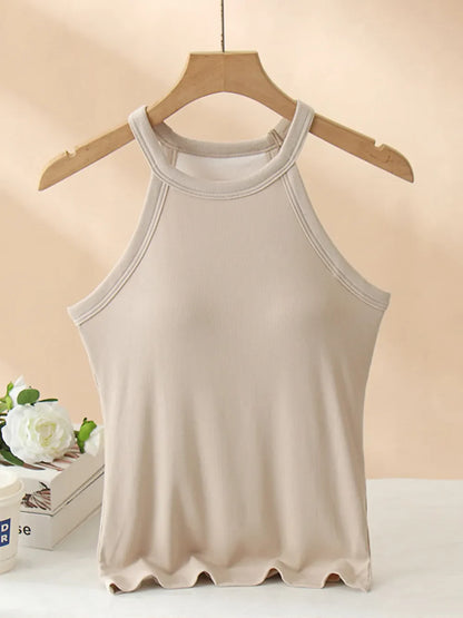 Classic Fit Tank Top With Built In Bra - EasyApparels