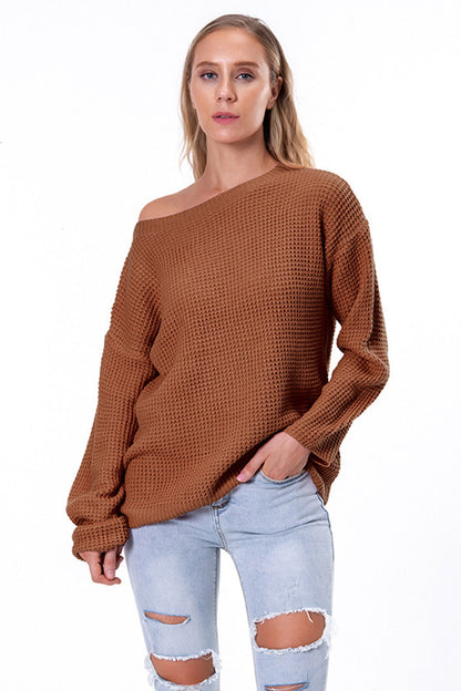 Relaxed Fit Crew Neck Oversized Sweater