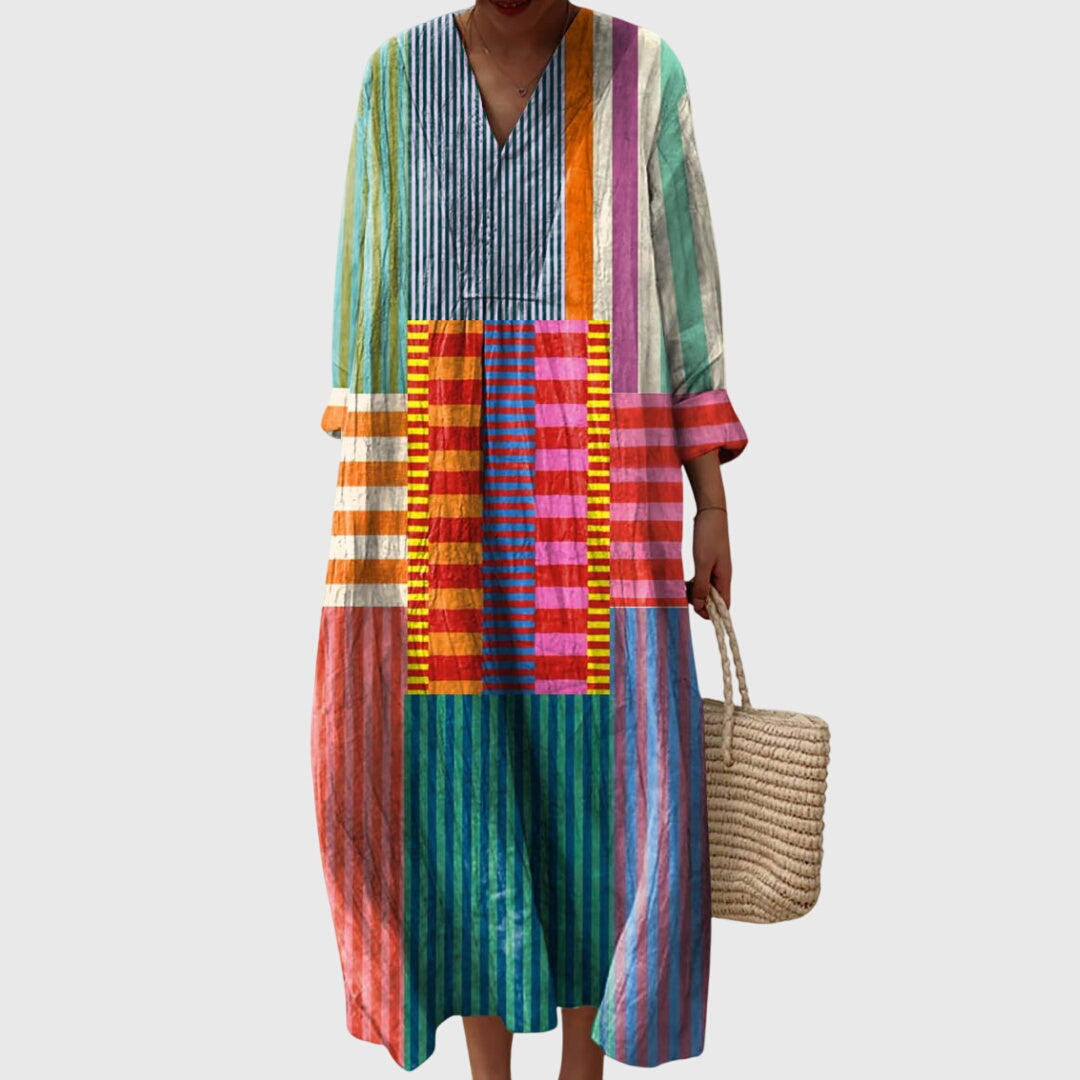 Trendy Geo Print Mini Dress - Vossary