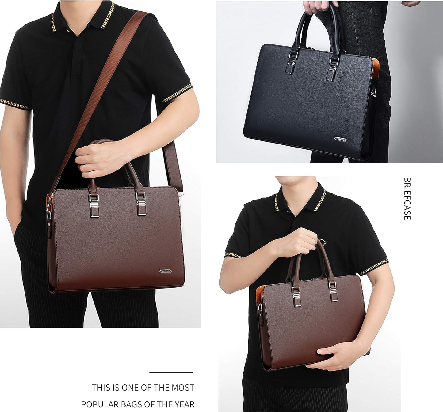 Premium Leather Executive Laptop Bag