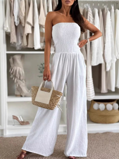 Flowy Elastic Waist Jumpsuit