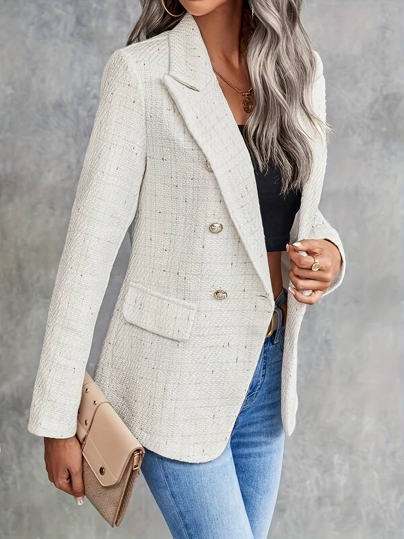 Timeless Fit Women's Double Breasted Jacket - EasyApparels