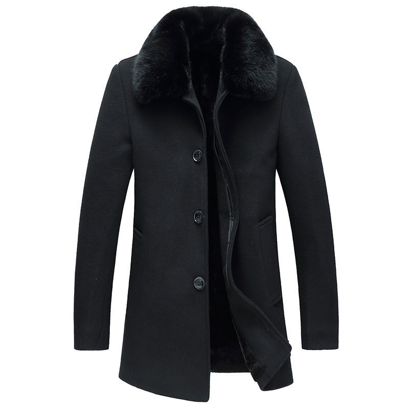 Classic Men's Winter Wool Overcoat - Luxicro