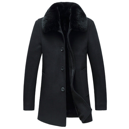 Classic Men's Winter Wool Overcoat