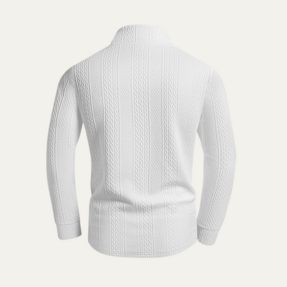 Classic White Crew Neck Knit Sweater
