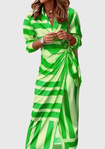 Chic Floral Wrap Around Dress