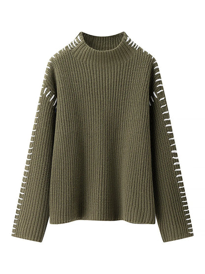Bold Crew Neck Long Sleeve Jumper