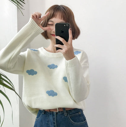Soft Large Women's Cloud Sweater - Casual Knit Top