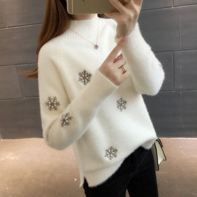 Cozy Ladies Fleece Pullover Sweater