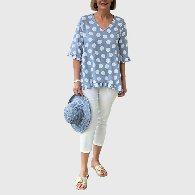 Women's Lightweight Pink Peasant Blouse