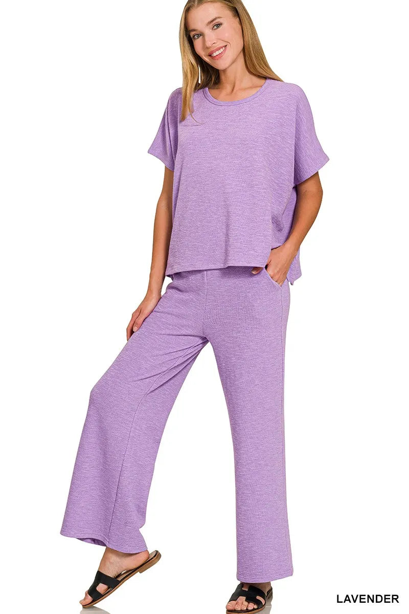 Relaxed Fit Cotton Lounge Pant Set