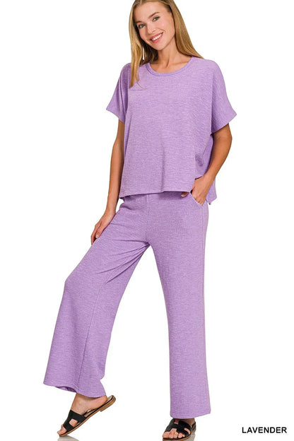 Relaxed Fit Cotton Lounge Pant Set