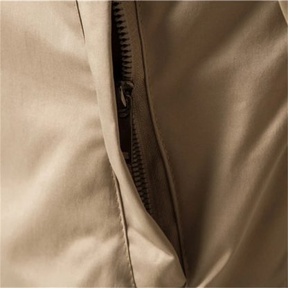 Men's Zip Up Flight Jacket with Ribbed Sleeves