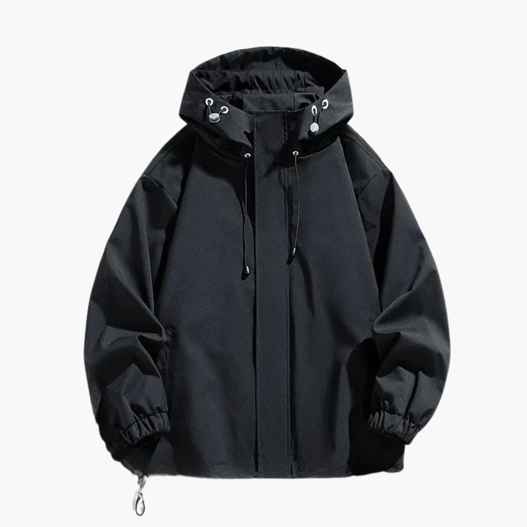 Waterproof Hoodie Jacket for Men with Zip Closure