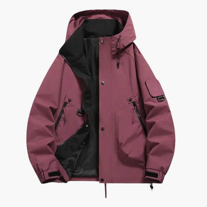 Waterproof Hoodie with Zip and Side Pockets