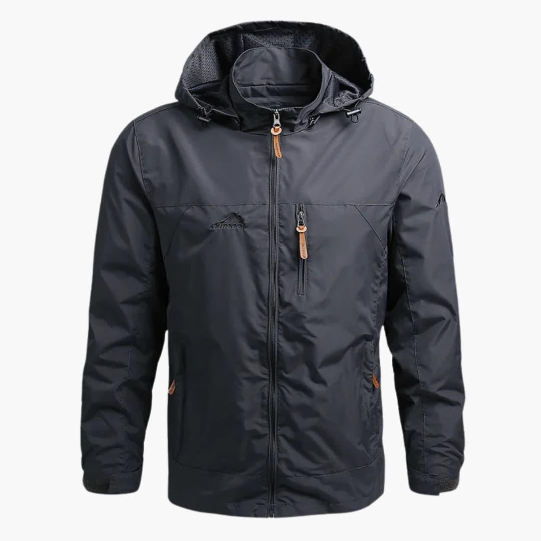 Waterproof Zip Up Mens Parka Jacket with Pockets
