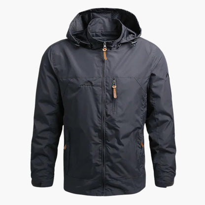 Waterproof Zip Up Mens Parka Jacket with Pockets