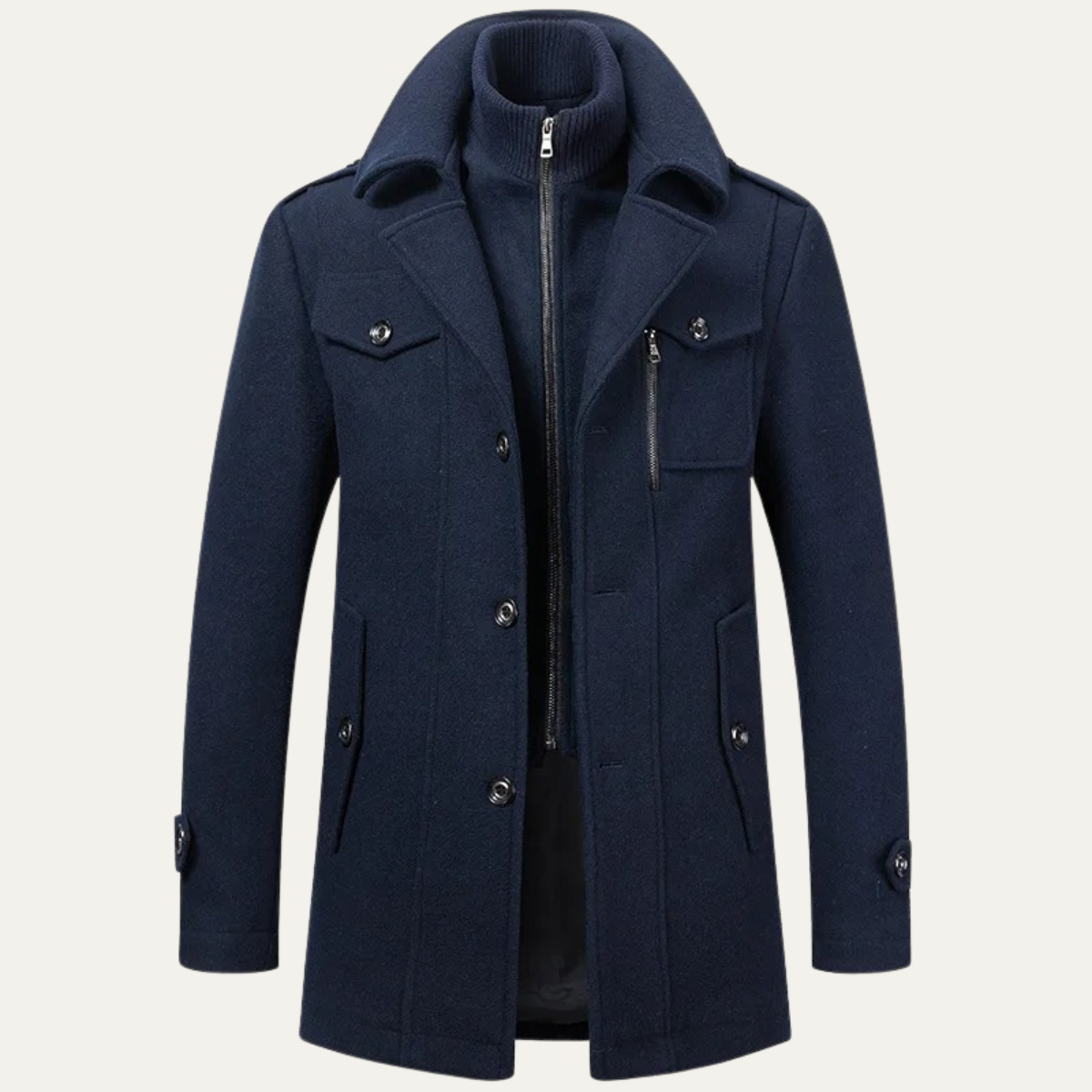 Classic Mens Warm Wool Overcoat