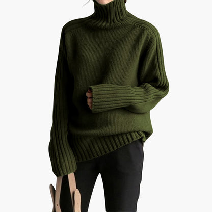 Cozy Women's Ribbed Turtleneck Sweater