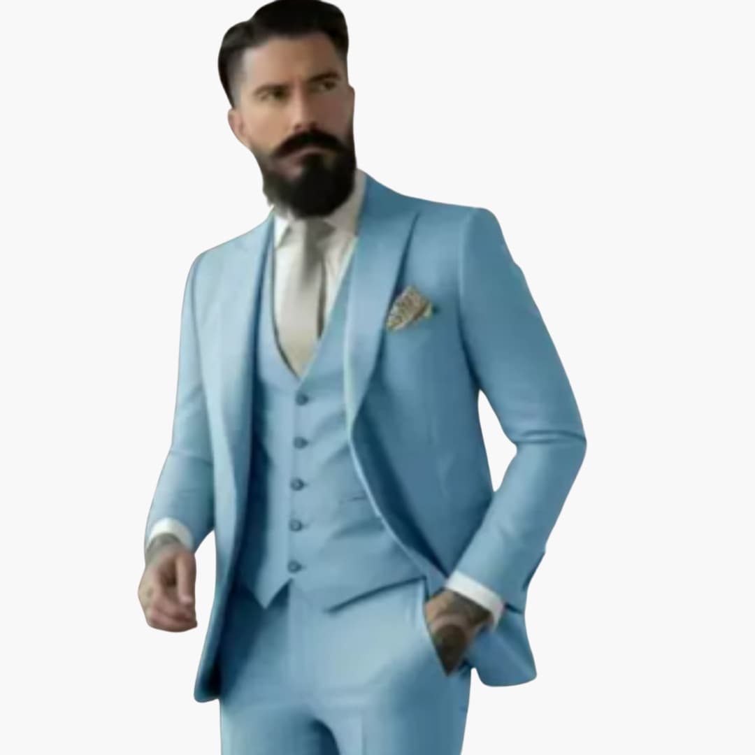 Stylish Men's Double-Breasted Suit