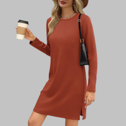Soft Relaxed Fit Crew Neck Maxi Dress