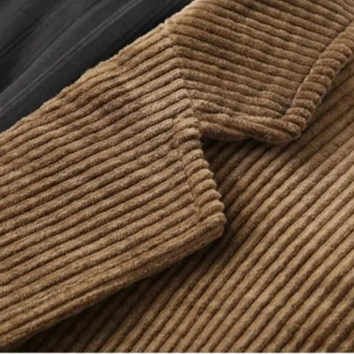 Warm Plaid Corduroy Mens Blazer Jacket