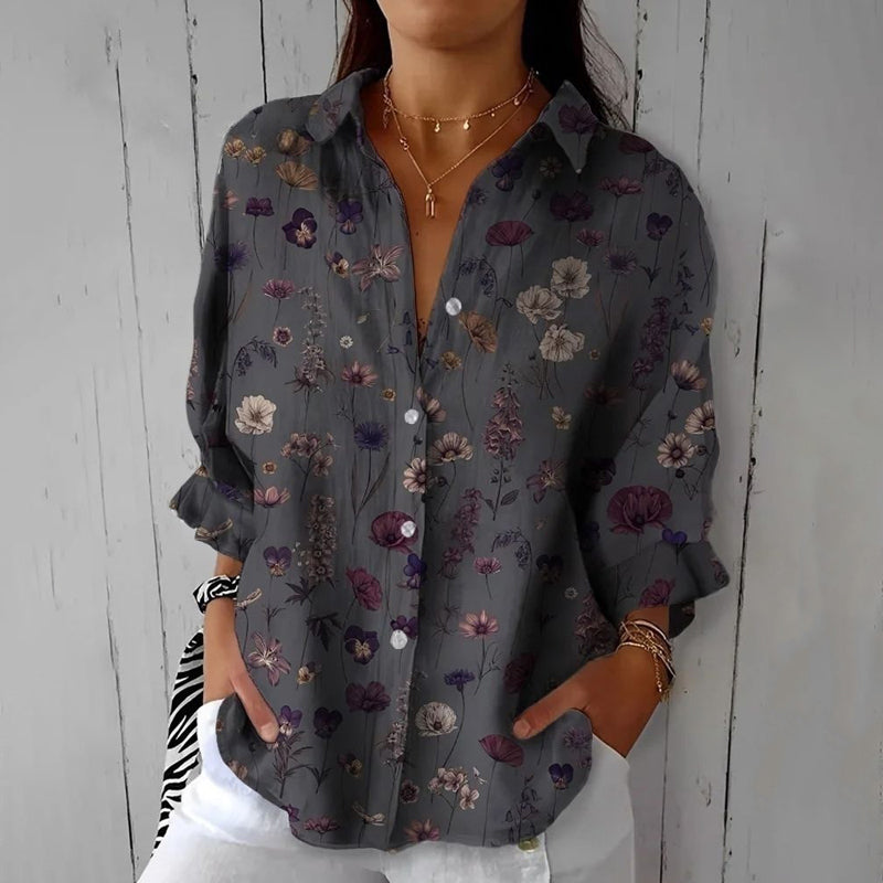 Classic Floral Women's Blouse - Vossary