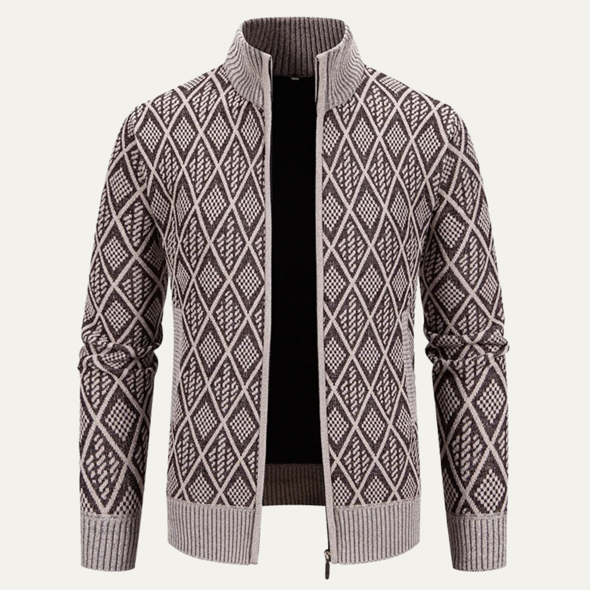 Stylish Men's Diamond Knit Blazer Jacket - Vossary
