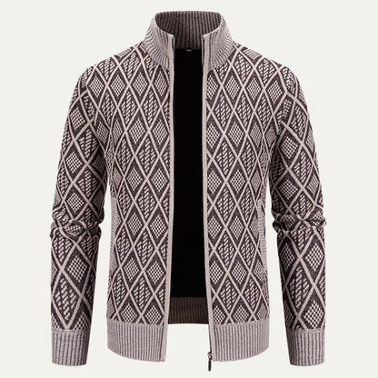 Stylish Men's Diamond Knit Blazer Jacket - Vossary