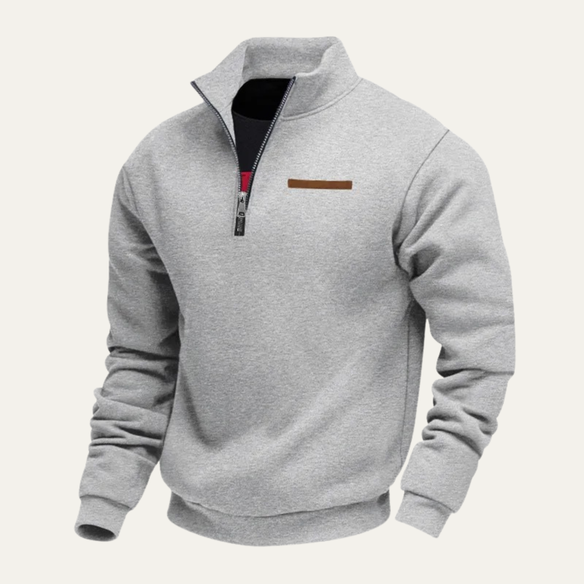 Cozy Men's Relaxed Fit Half Zip Crew Neck Sweater