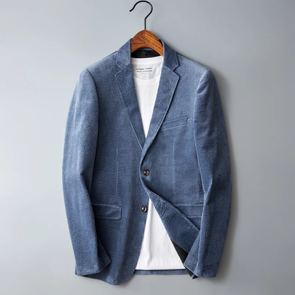 Stylish Men's Fitted Corduroy Jacket Suit