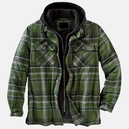 Warm Plaid Shirt Jacket for Men