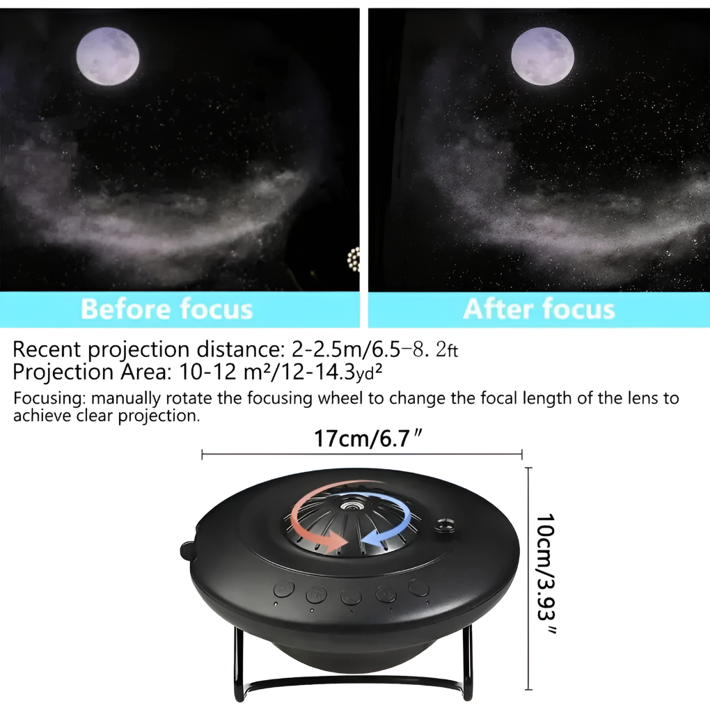 Cosmic Star Projector with Colorful Night Sky Effects