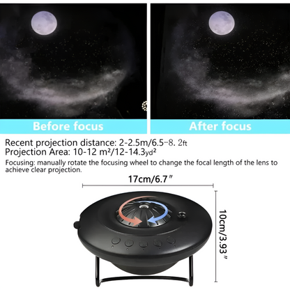 Cosmic Star Projector with Colorful Night Sky Effects
