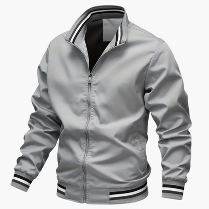 Men's Zip Up Ribbed Detail Jacket