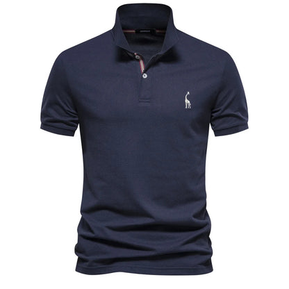 Premium Polo Shirt with Deer Pattern