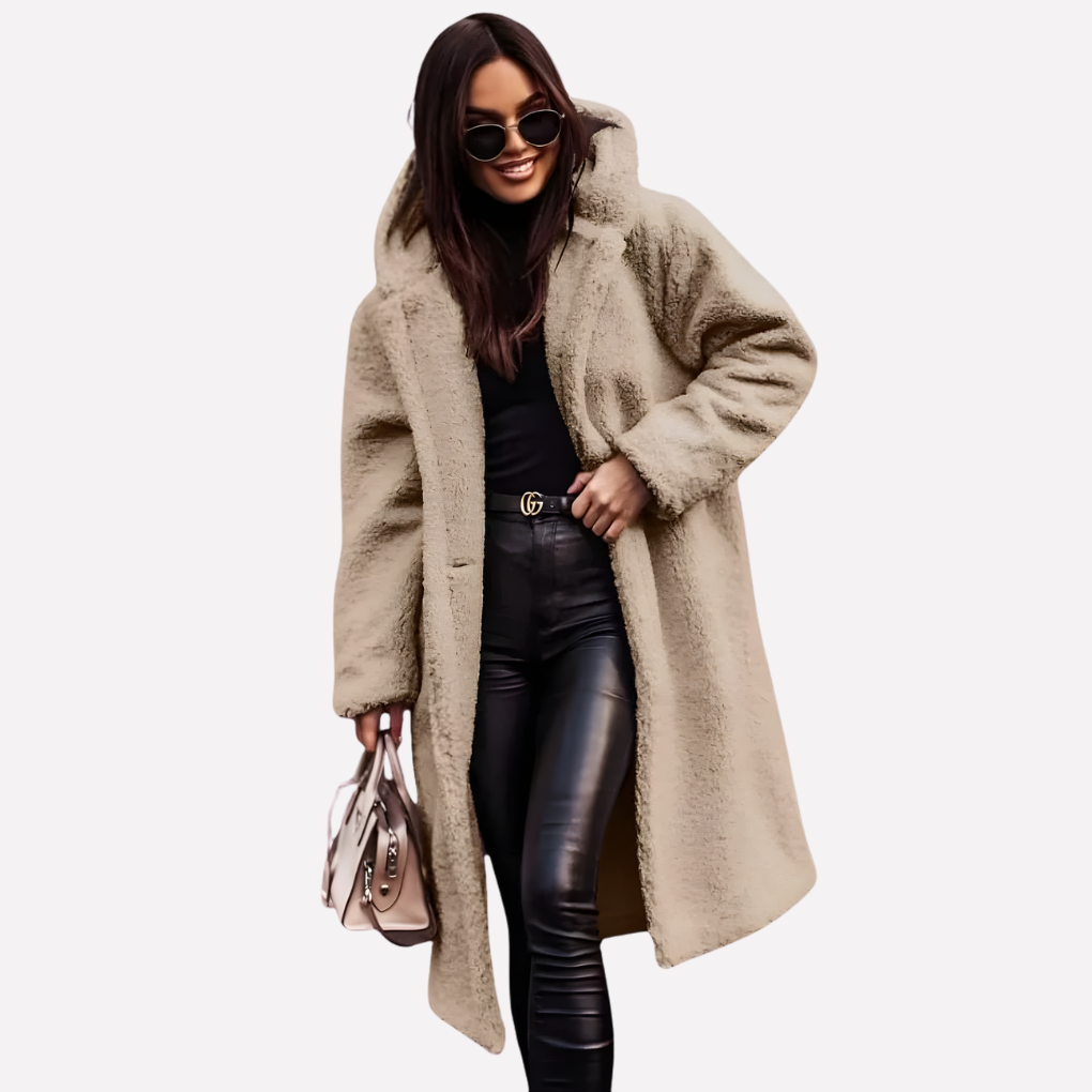 Ladies Warm Parka with Zip Front Closure