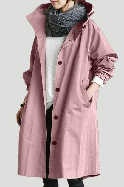Women's Long Waterproof Parka Jacket with Pockets