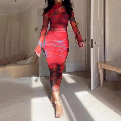 Unique Patterned Ladies Dress - EasyApparels