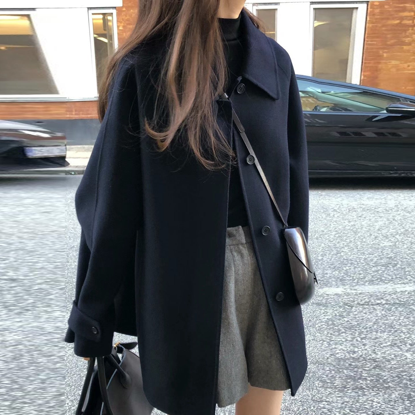Cozy Female Winter Wool A-Line Coat - Luxicro