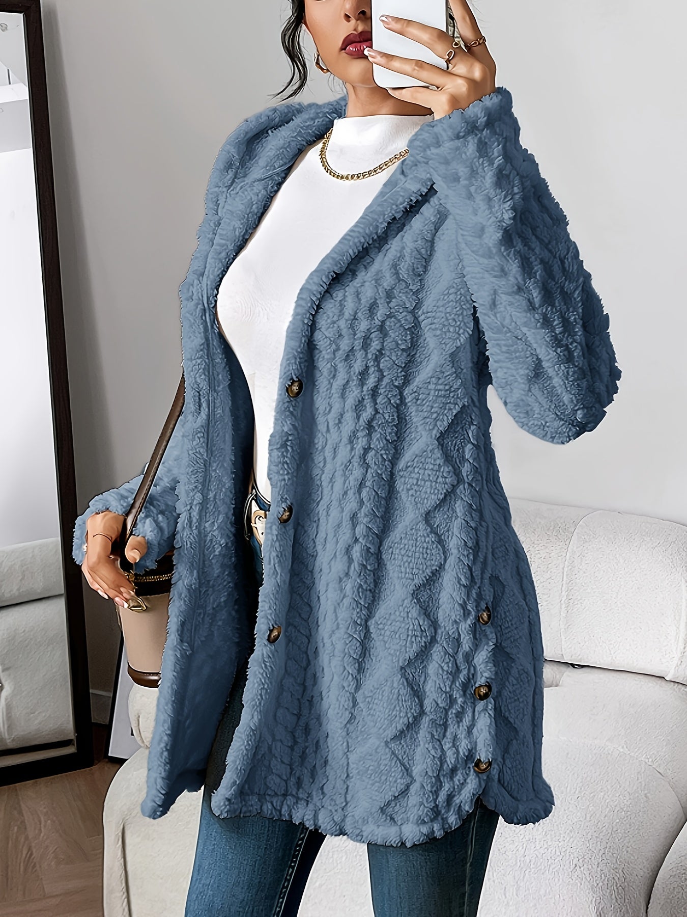 Soft Cozy Hooded Cardigan Sweater