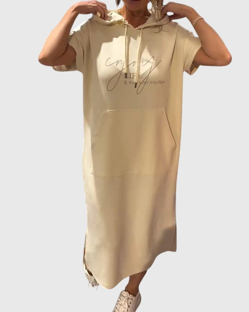 Comfortable Hooded Sweat Dress