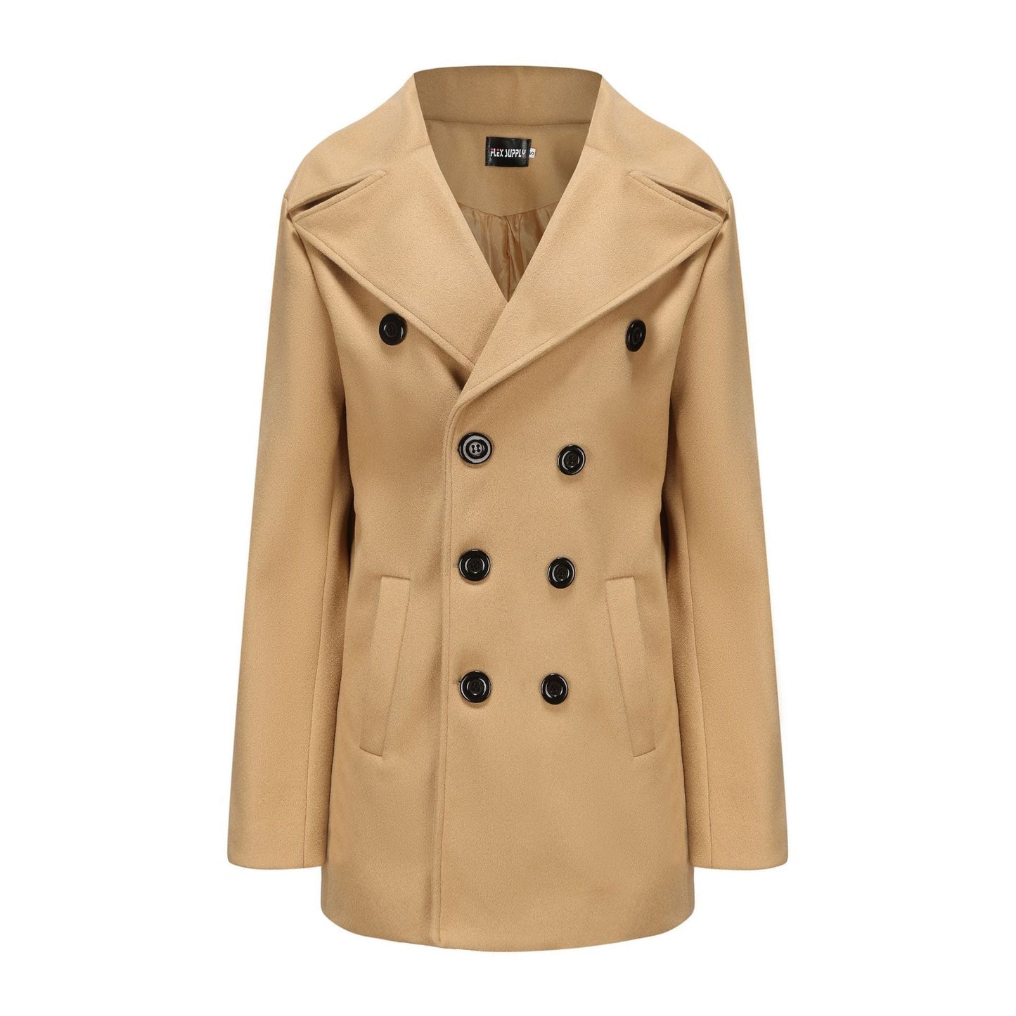 Thick Mens Winter Overcoat - Classic Double Breasted Style