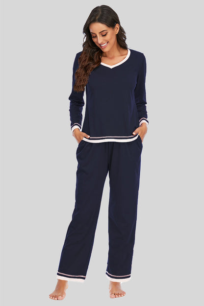 Comfortable V-Neck Loungewear Set